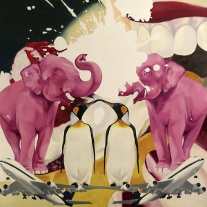 Two pink elephants. ACCEDE A SUBASTA