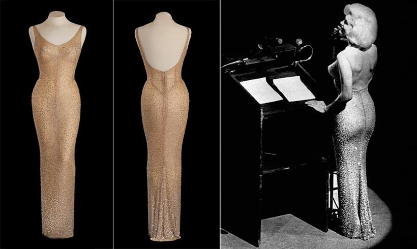 marylin-monroe Julien´s acution subastó el icónico vestido con el que Marilyn Monroe cantó el ‘cumpleaños feliz’ a John F. Kennedy.