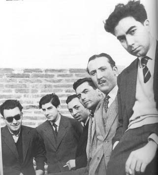 Joan Brossa, Modest Cuixart, Joan Ponç, Joan-Josep Tharrats, René Métras y Antoni Tàpies, 1949.