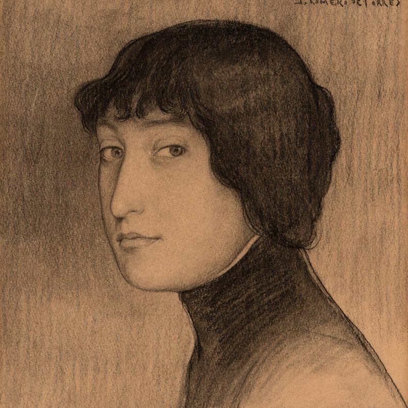 JULIO ROMERO DE TORRES (Córdoba, 1874 - 1930)
"Female portrait", 1900-1905.