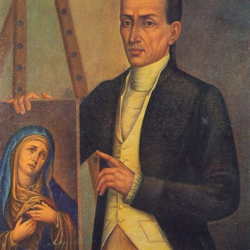 Self-portrait of José Campeche, the first known Puerto Rican artist and considered by many to be one of the best Rococo artists in America.