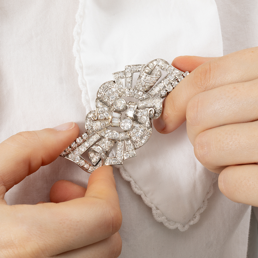 Art Deco Brooch, France, 1940s