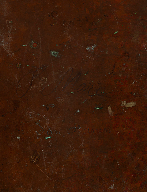 Segismundo Laire, "San Mateo y san Marcos”, Óleo sobre cobre. 