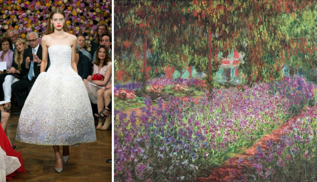 Colección de Christian Dior inspirada en los cuadros de Claude Monet.